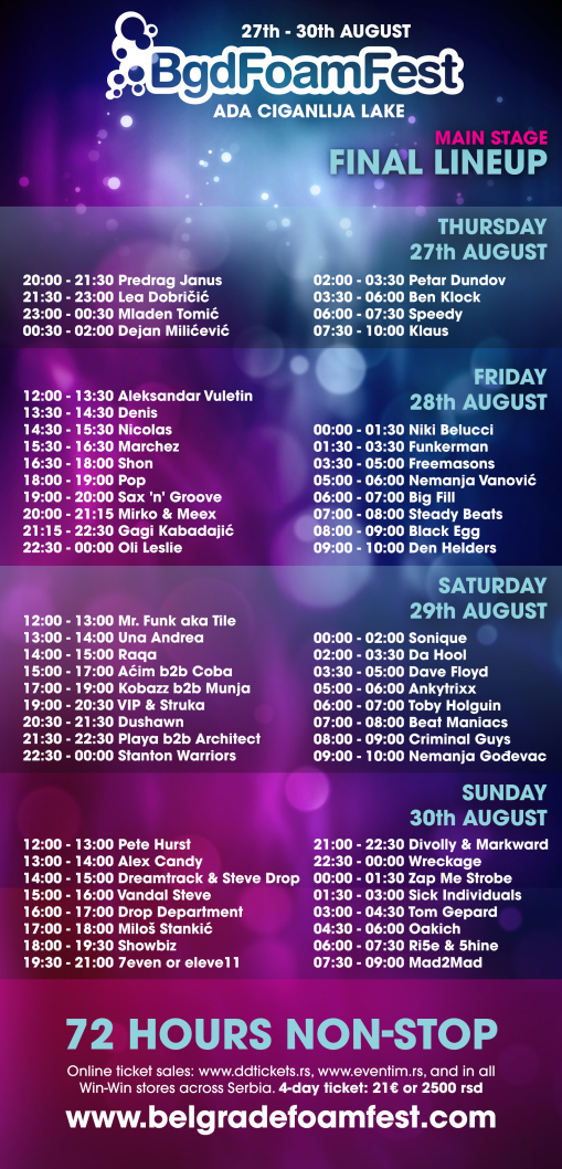 belgrade foam fest program