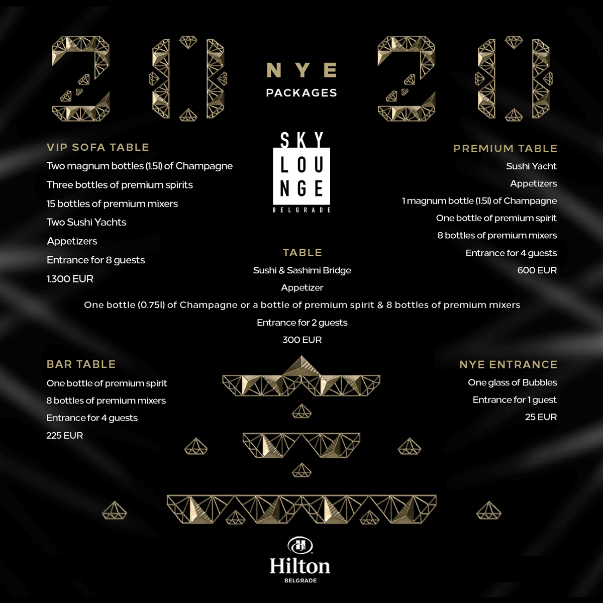 hotel hilton skylounge ponuda