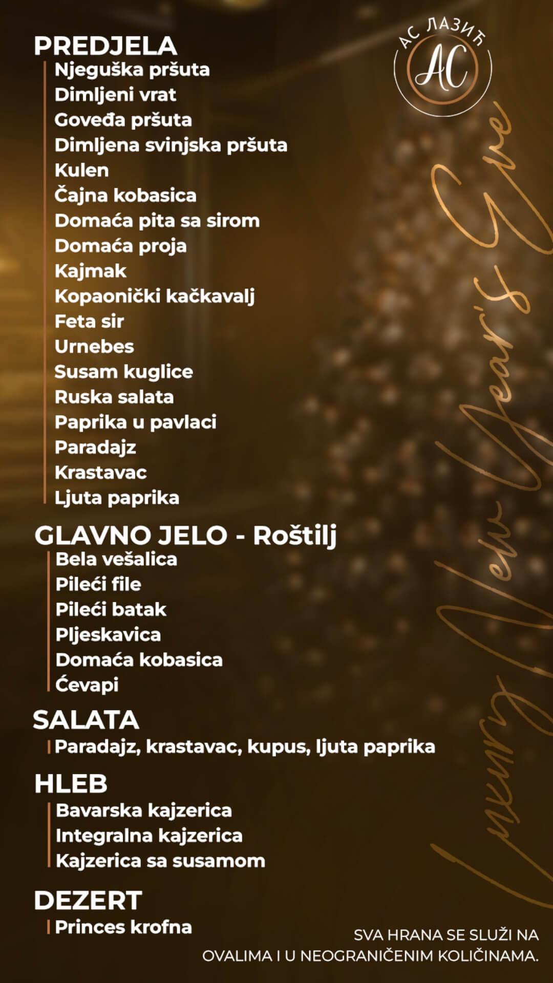 restoran as lazic ponuda hrane 2026