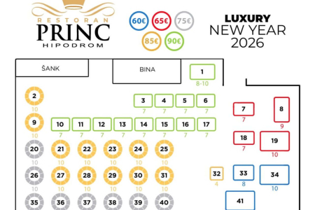 restoran princ mapa sedenja 2026