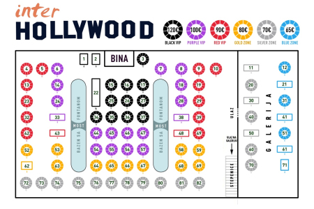hotel restoran inter hollywood mapa sedenja 2026