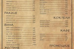 kafana hodac cenovnik