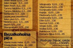 kafanica trg cenovnik 3