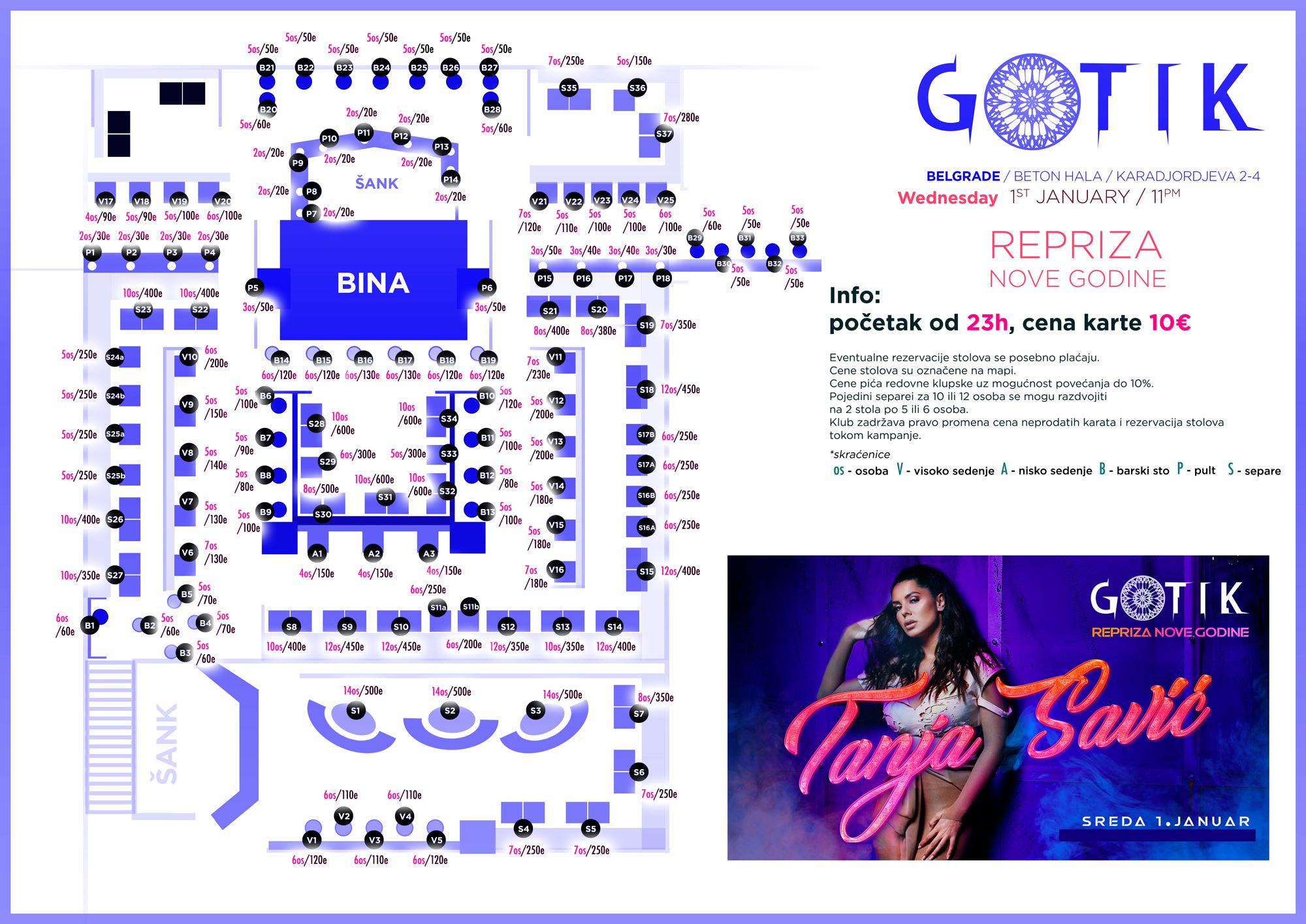 Klub Gotik - Repriza dočeka Nove godine 2022 | Gde Izaći Klub Gotik - Repriza dočeka Nove godine 2022 | Gde Izaći